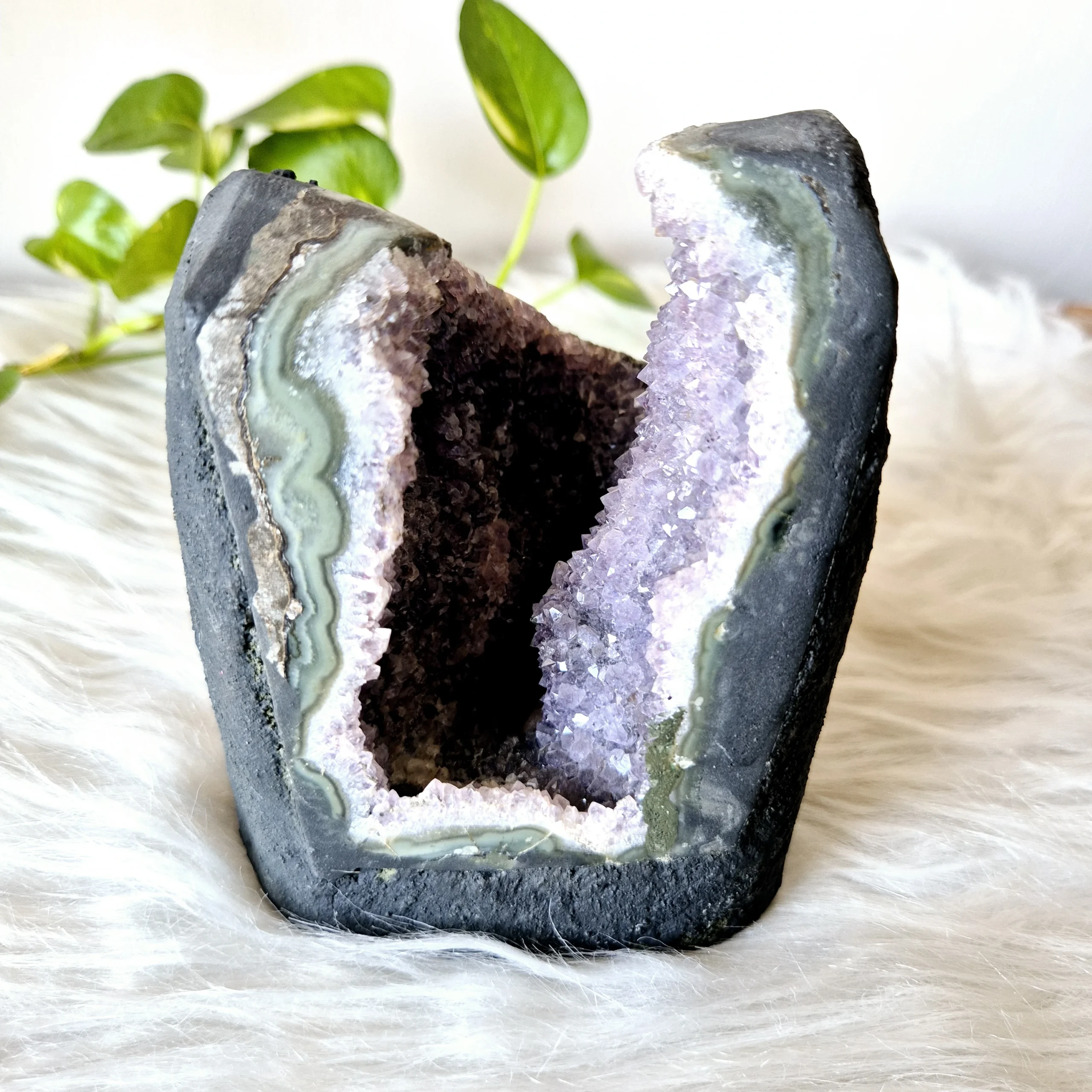 Inner Wisdom Light 54 Light-Coded Amethyst Geode