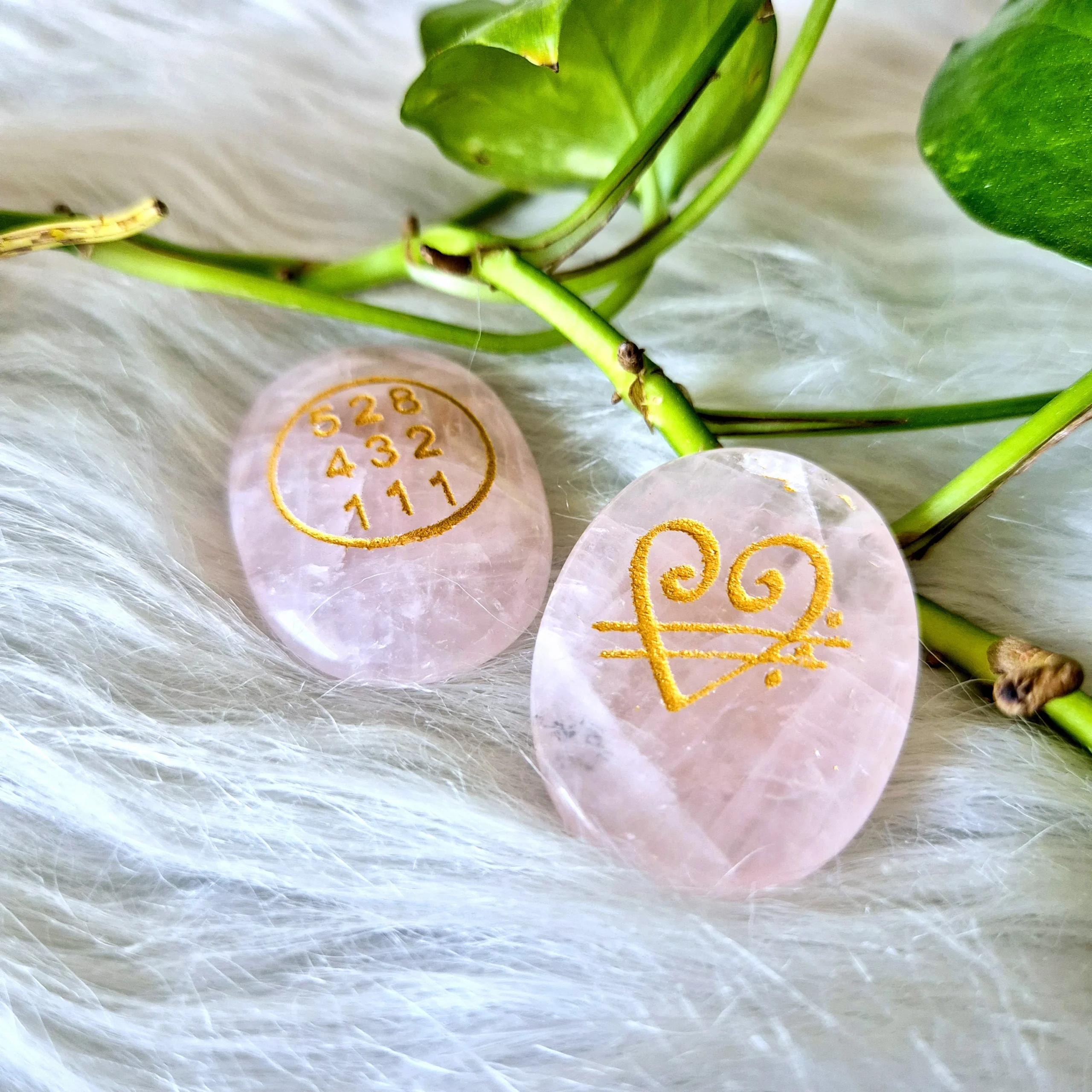 Inner Wisdom Light 50 Light-Coded Rose Quartz Coin