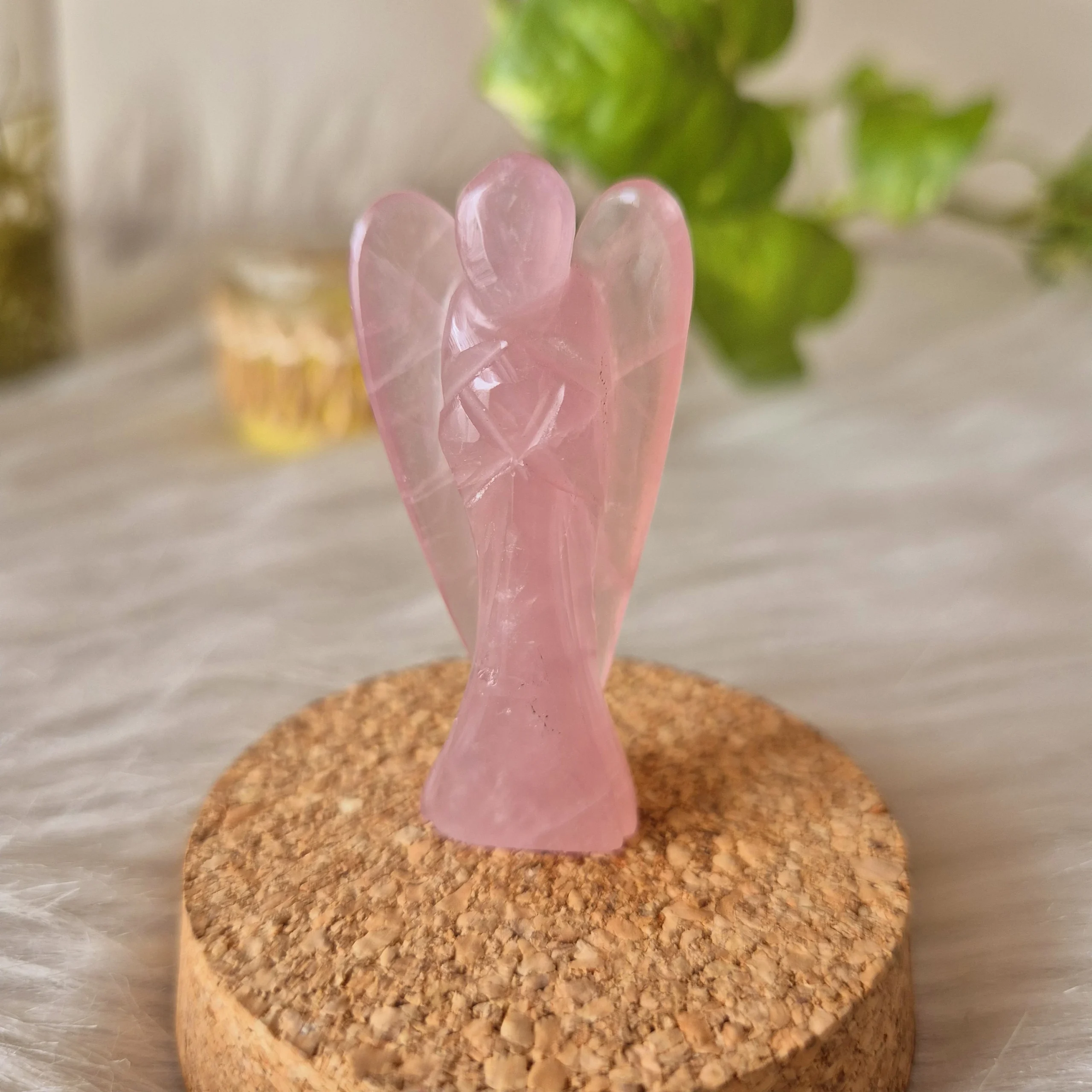 Inner Wisdom Light 56 Light Rose Quartz Angel
